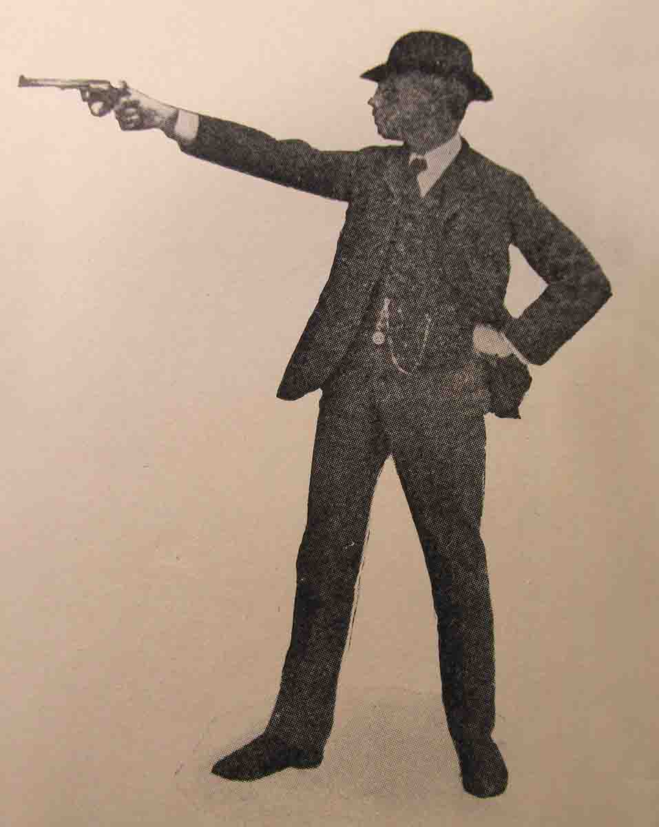 E.E. Patridge, another of the Boston elite marksmen with revolver and rifle.